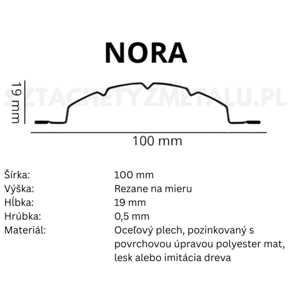 Kovová latka | Nora | Grafit - Image 4