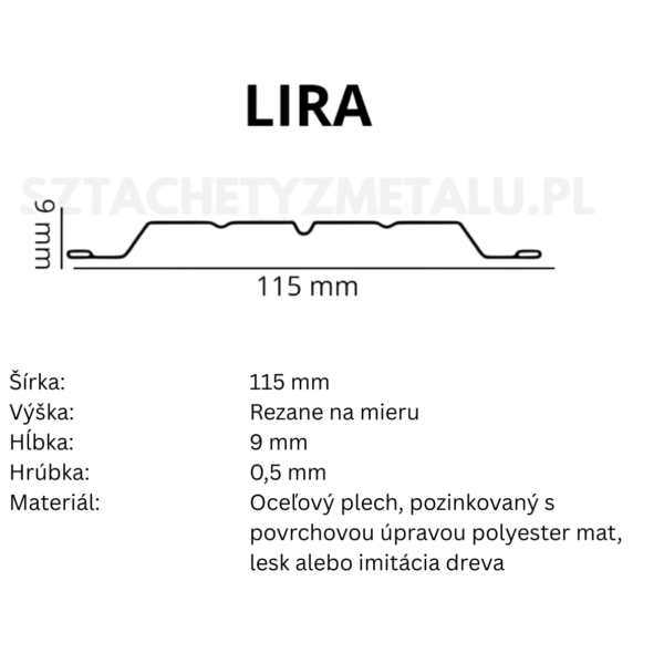 Kovová latka | Lira | Grafit - Image 4